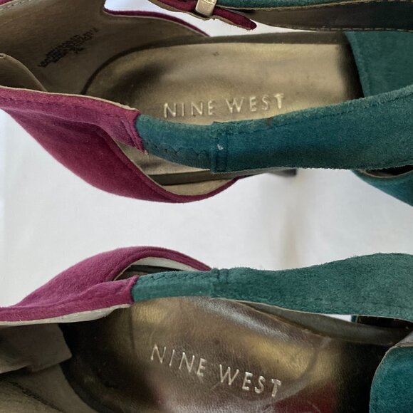 Nine West Leather Upper 3 Tone Heels - Picture 4 of 11